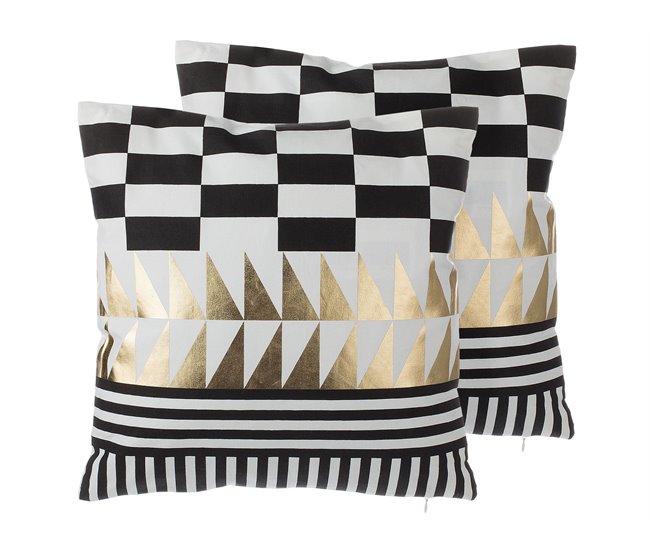 Beliani Cojín decorativo DALIA Negro