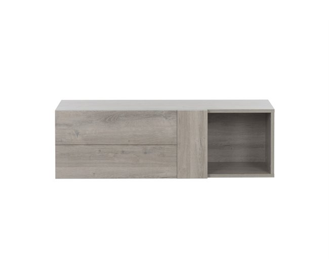 Estante de pared 1 puerta BOSTON Roble