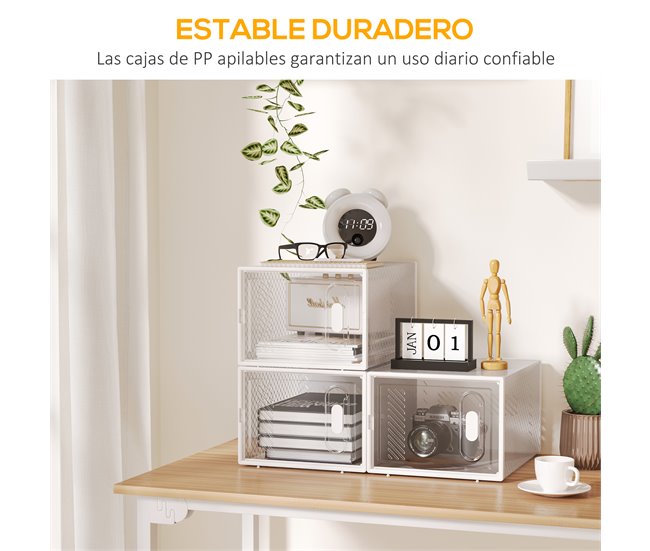Armario Modular PP HOMCOM, hogar - muebles de recibidor 28 Blanco