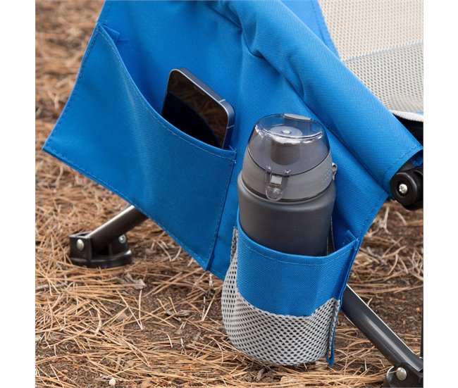 Aktive Silla plegable baja y transpirable Azul