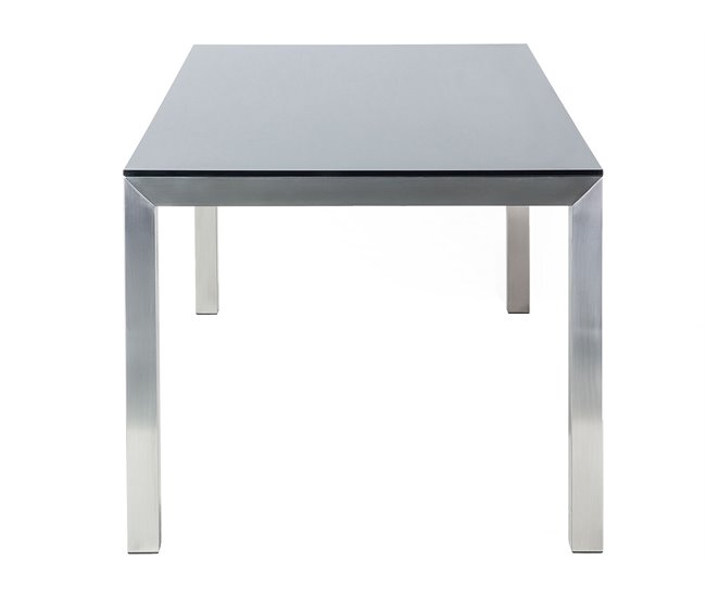 Beliani Mesa de jardín GROSSETO 90x180 Negro