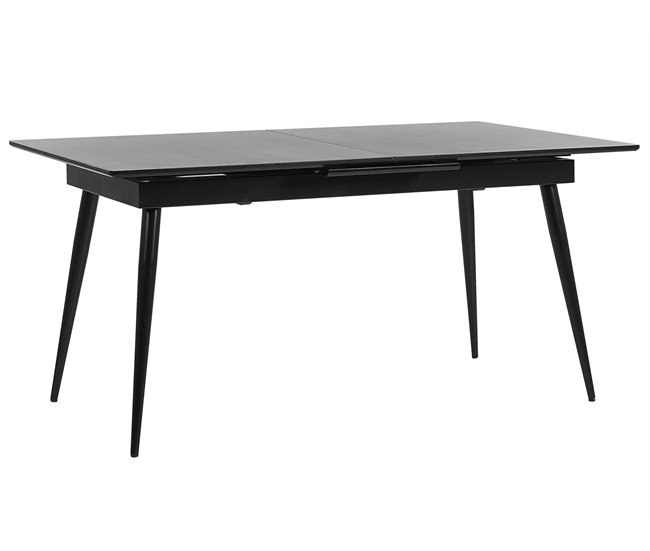 Beliani Mesa de comedor extensible MALDON 90x160 Negro