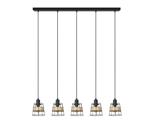 Lámpara De Techo Metal Serie Burano Negro