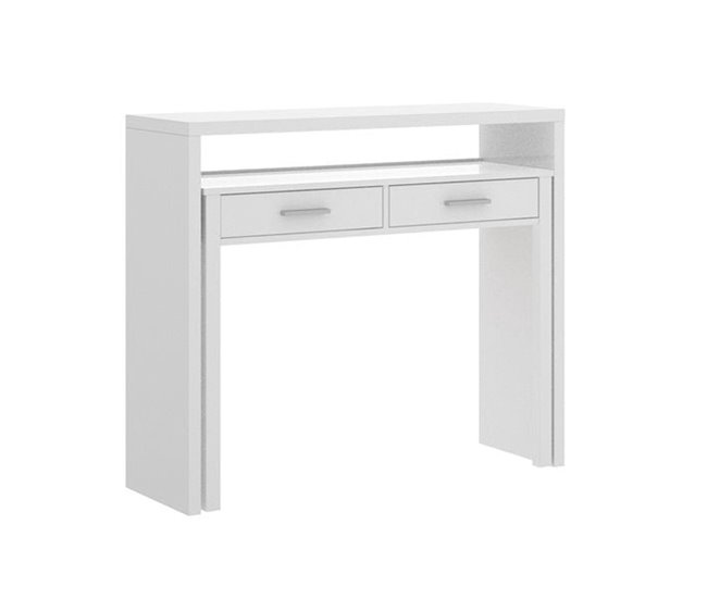 Consola Seven diseño extensible   xx Blanco
