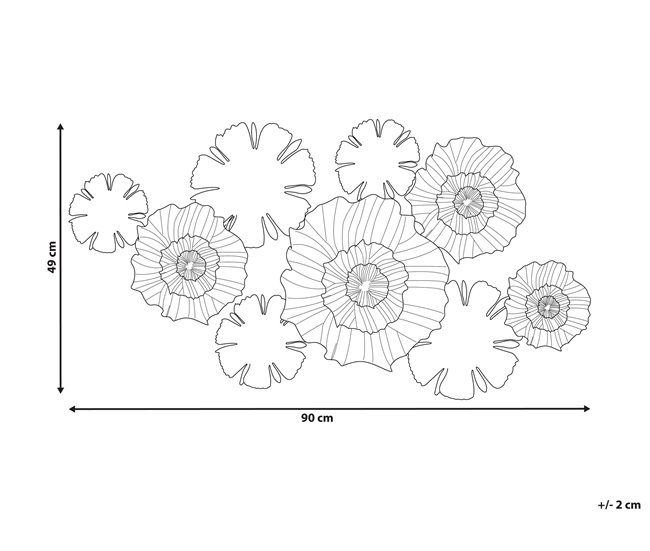 Beliani Decoración de pared POTASSIUM Gris Oscuro