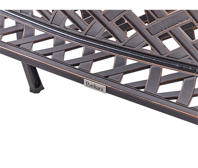 Beliani Banco Aluminio STAGGIA Marron