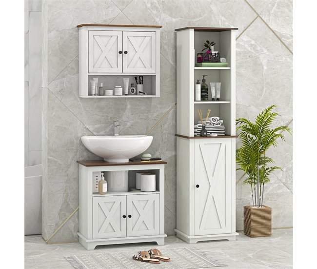 Conjunto de Baño Melamina de Madera kleankin Multicolor