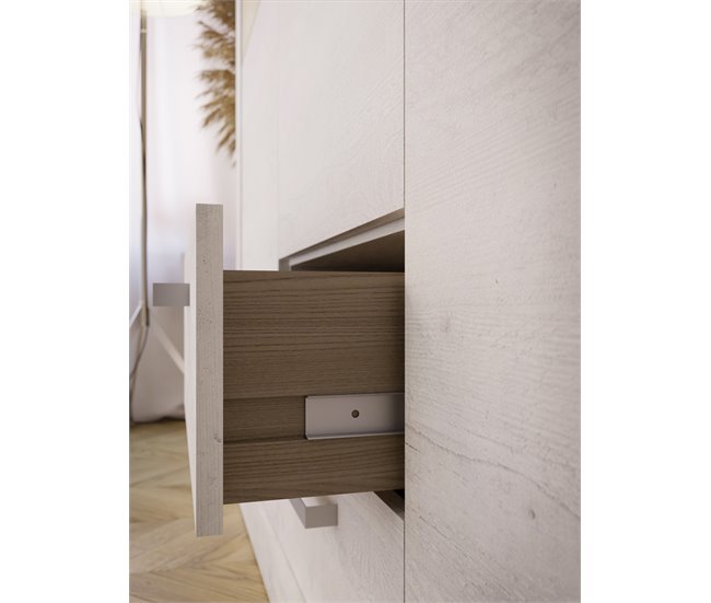 Armario VERONA puertas batientes y 2 cajones 170x199cm roble Roble