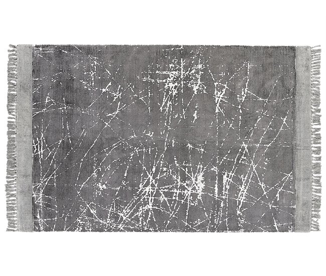 Beliani Alfombra de pelo corto HANLI 140x200 Gris