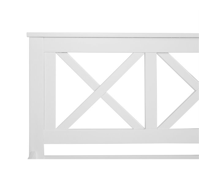 Beliani Cama con somier Madera de pino TANNAY 149x208 Blanco