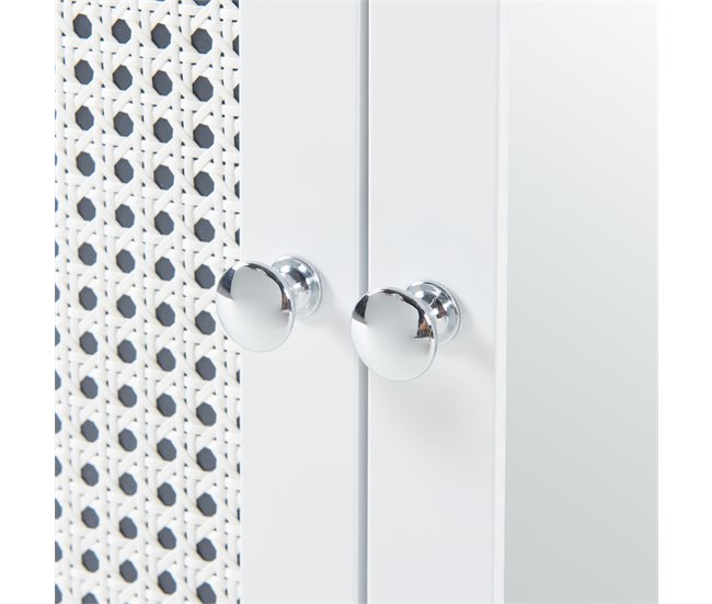 Armario pared con espejo Karlsøy MDF PVC Blanco