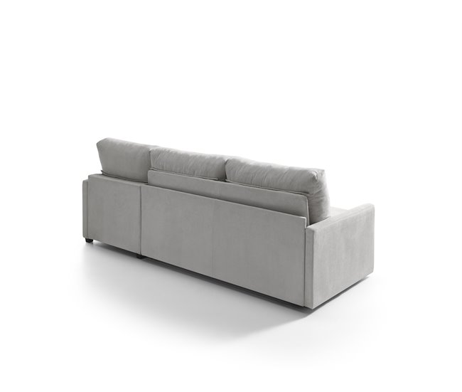 Chaise longue con cama AVA reversible 3 plazas gris Gris