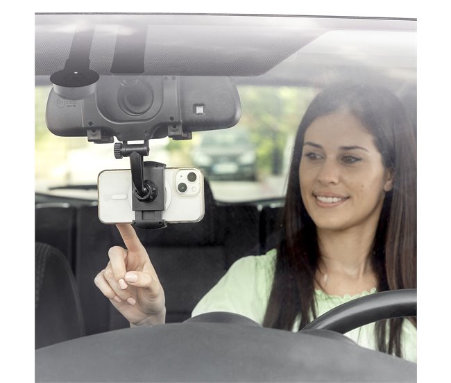 Soporte de Smartphone para Espejo Retrovisor Negro