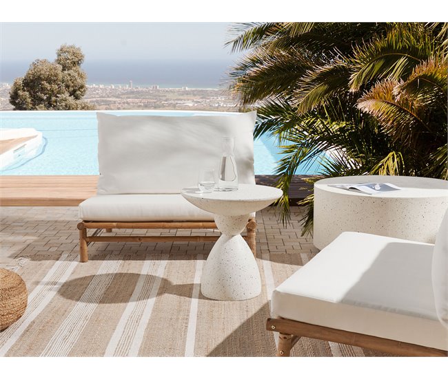 Beliani Mesa auxiliar CAFFI Crema