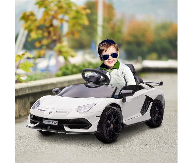 Coche Eléctrico Infantil PP, Metal HOMCOM Blanco