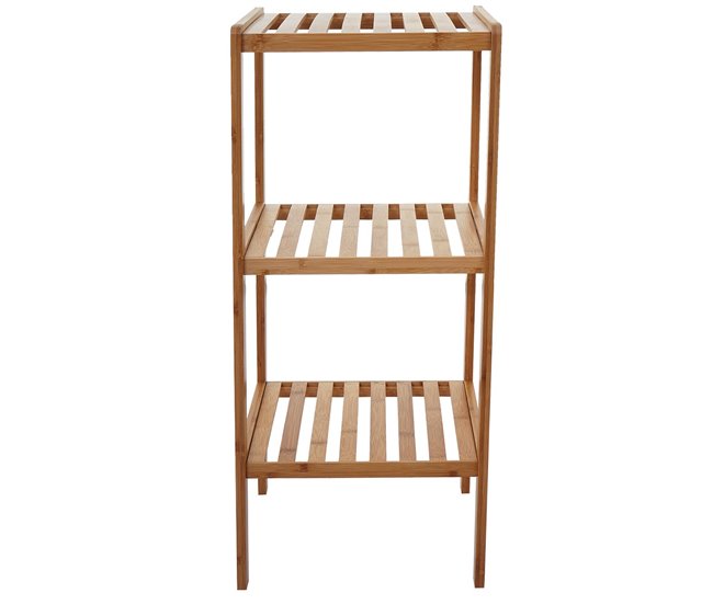 Estante de almacenamiento de baño de bambú 3 niveles SDB04022 Marron Claro