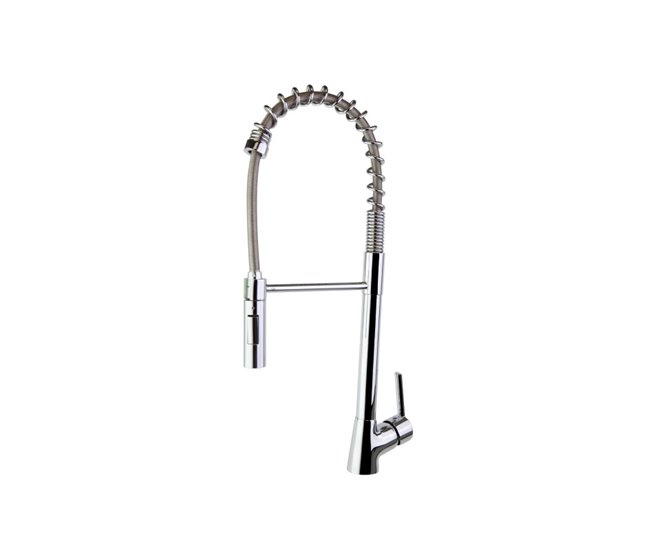 Grifo de Fregadero de Gran Cocina Home Profesional con Caño Extra Cromo