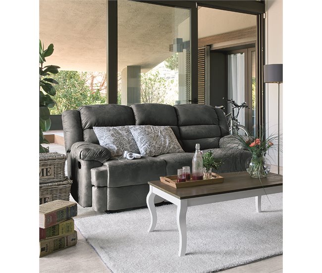 Sofá relax 3 plazas BERRY Gris Oscuro