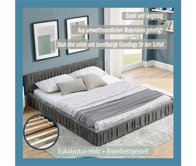 Camas de matrimonio 178x217 Gris