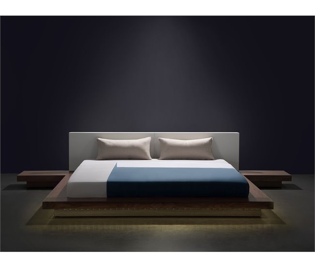 Beliani Cama LED MDF ZEN 328x229 Marron