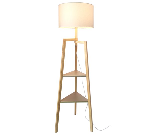 Lámpara de pie CHAN marca CONFORAMA 153cm Madera Clara