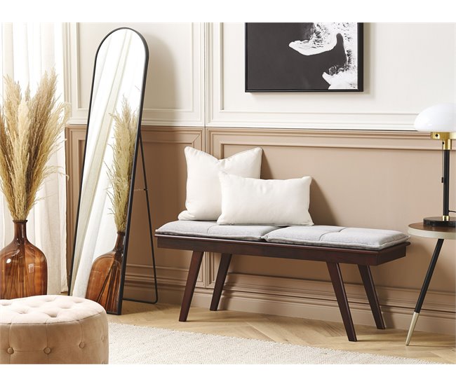 Beliani Banco de cama MDF EXTON Gris Claro