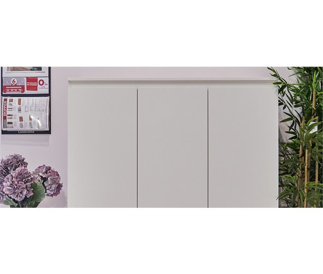 Aparador alto SKIPPER 3 puertas 4 cajones Blanco