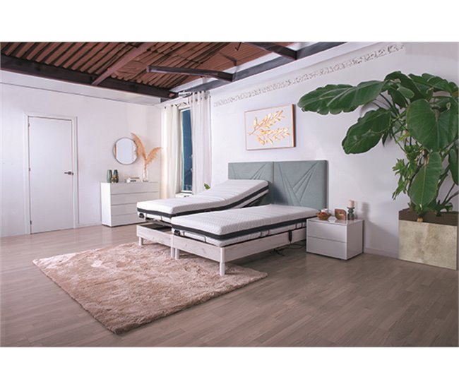 Colchón de núcelo HR SANIPLUS 8K 90x190cm Blanco/ Gris