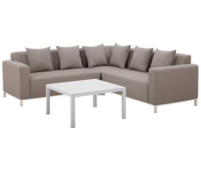 Beliani Conjunto de jardín BELIZE Gris Oscuro