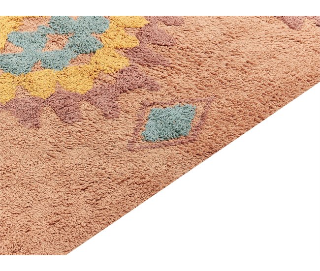 Beliani Alfombra de pelo corto IGDIR 140x200 Naranja