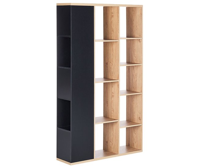 Beliani Librería BANGOR Negro/ Madera