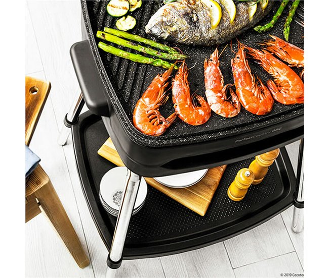 Barbacoa eléctrica PerfectCountry BBQ Cecotec Negro