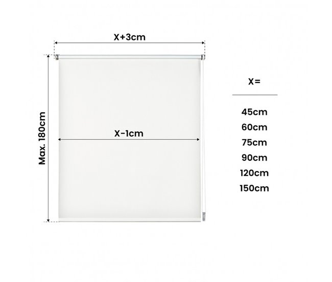 Estores plegables Estor Paqueto Con Varillas para Ventanas Blanco Veta
