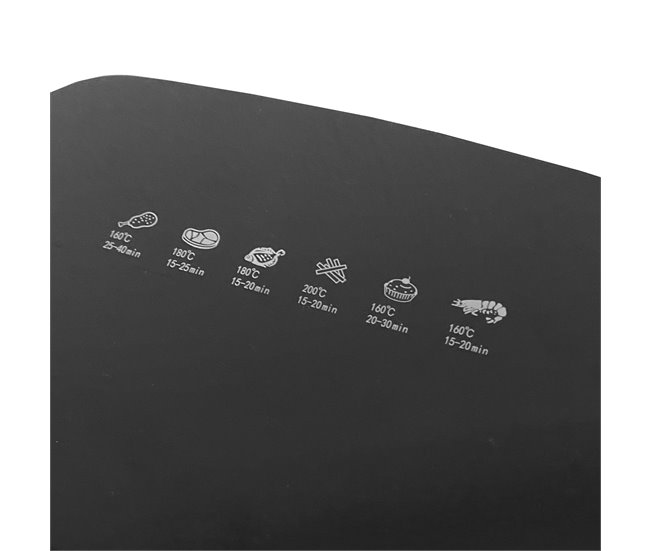 Freidora de Aire Sin Aceite Percutti 4L 1200W Display digital Negro