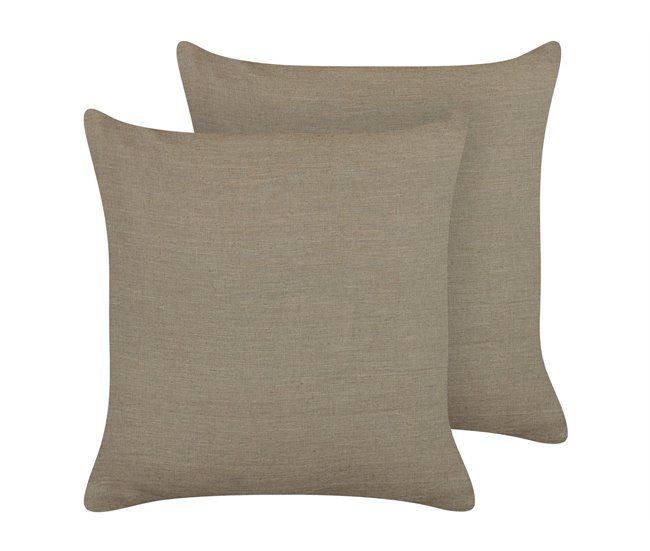 Beliani Cojín decorativo SAGINA 45x45 Gris Oscuro