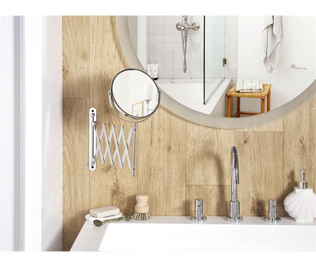 Beliani Espejo de baño YVELINES Gris
