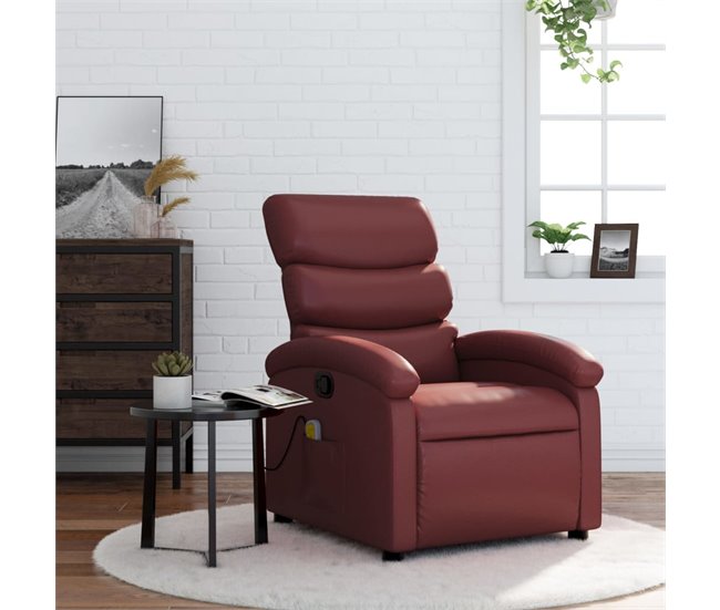 Sillón Reclinable De Masaje Granate