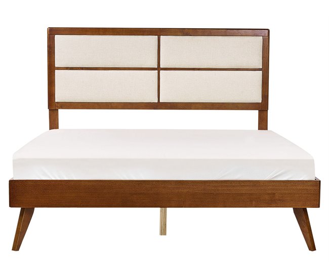 Beliani Cama MDF POISSY 167x202 Madera Oscura