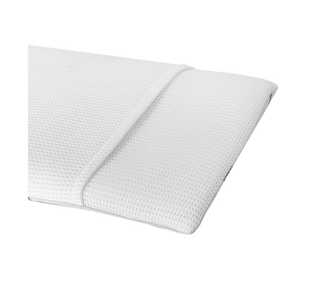 Acomoda Textil – Almohada de Cuna Viscoelástica Desenfundable. Blanco
