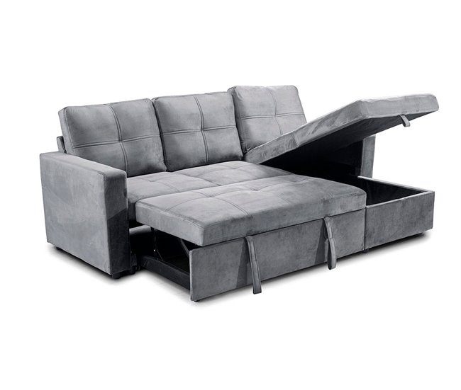Sofa Cama Chaise Longue Pau Gris