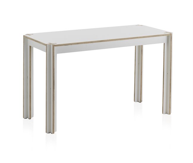 Escritorio infantil de madera contrachapada Blanco