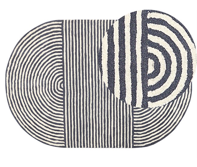 Beliani Alfombra de pelo corto KWETA Blanco/ Beige