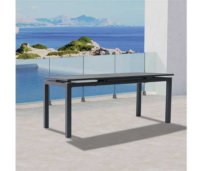 Mesa extensible de jardín ORION gris oscuro Gris Oscuro