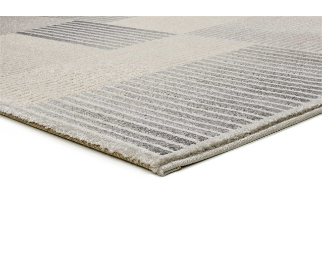 Alfombra geométrica con relieve BARESA - ATTICGO 133x190 Gris