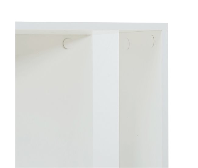 Estantería giratoria Fjelmarirg de 3 niveles MDF [en.casa] Blanco