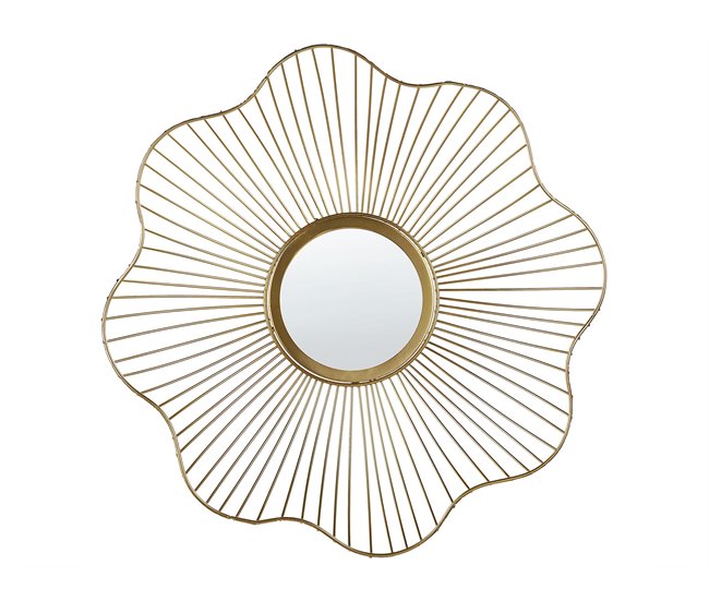 Beliani Espejo decorativo SENS Dorado