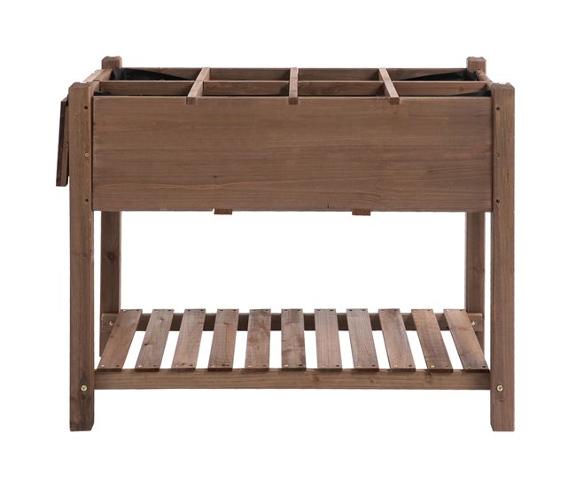 Huerto Urbano de Madera Madera de Abeto Outsunny Marron