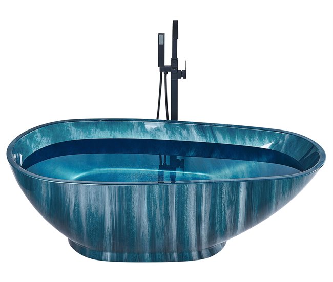 Beliani Bañera independiente RIOJA 80x170 Azul Marino