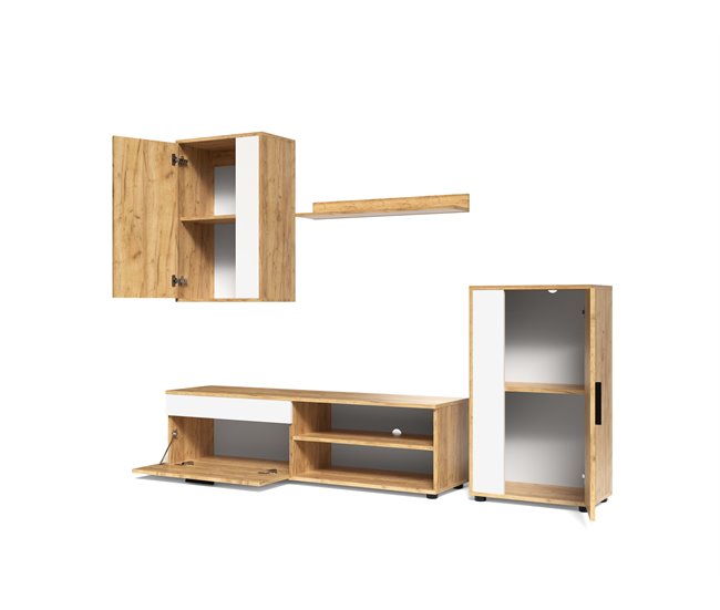 Compacto tv BERNO Blanco/ Madera