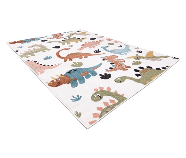 Alfombra FUN Dino para niños dinosaurios 180x270 Crema